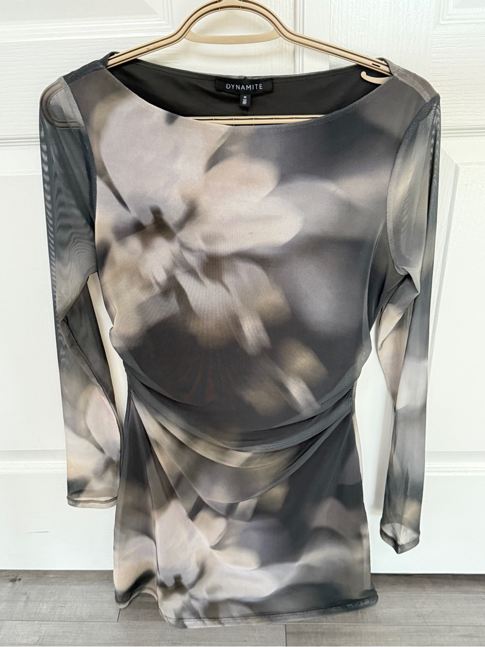 Dynamite Katia Mesh Mini Dress